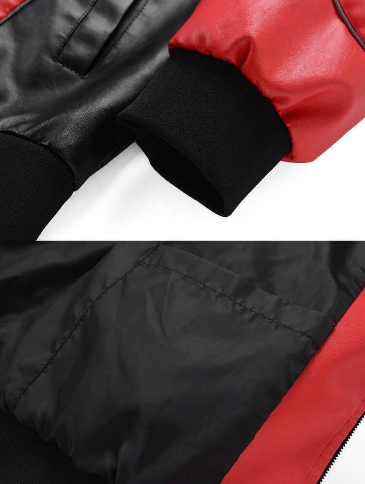 Urban & Co. Midnight Racer Leather Jacket(Red)