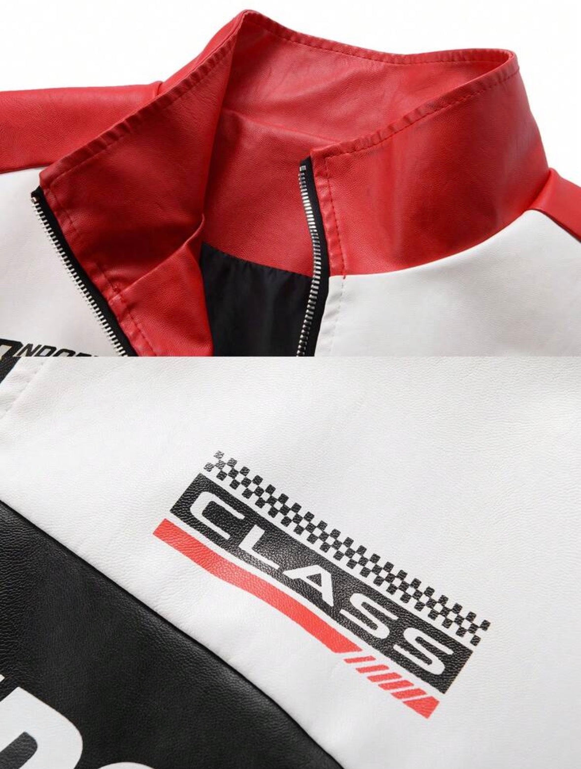 Urban & Co. Midnight Racer Leather Jacket(Red)