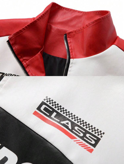 Urban & Co. Midnight Racer Leather Jacket(Red)